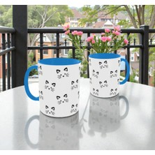 Alpşan Ticaret Kedi Baskılı Kupa Bardak Kedi Temalı Kupa