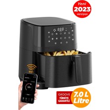 Özbience Max Xxl 7l 1800W Wifi Akıllı Hava Fritözü Siyah