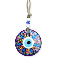 Handmade Şans ve Koruma Getiren El Boyaması Cam Nazar Boncuğu – Model-5