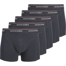 Jack & Jones Erkek Düz Renk 5'li Organik Pamuk Boxer Paketi - Avery