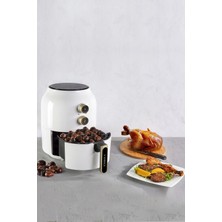 Özbience Yağsız Fritöz, 3,5 L, Beyaz, Çok Fonksiyonlu, Sağlıklı Pişirme