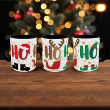Alpşan Ticaret Christmas Kupa Yılbaşı Temalı Kupa Bardak Ho Ho Ho Yeni Yıl Konseptli Kupa Hediye Kupa