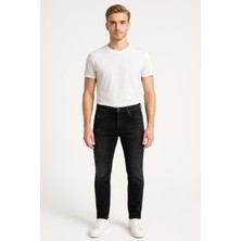 Black Wood Erkek Slim Fit Dar Paça Esnek Likralı Denim Jeans Kot Pantolon - 7410