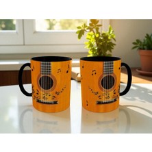 Alpşan Ticaret Gitar Baskılı Kupa Bardak Müzik Öğretmenine Hediye Kupa Bardak