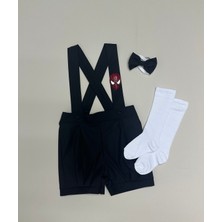 Udoras Tesktil Spiderman Konsept Şort Salopet Papyon Çorap