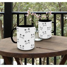 Alpşan Ticaret Kedi Baskılı Kupa Bardak Kedi Temalı Kupa