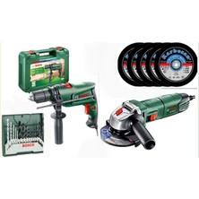 Bosch Çift Işlevli Matkap ve Avuç Taşlama Seti, 15 Uç, 5 Kesme Taşı Hediye