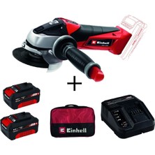 Akülü Avuç Taşlama Seti 18/115 Li + 2x4 Ah Starter Kit ve Bez Çanta