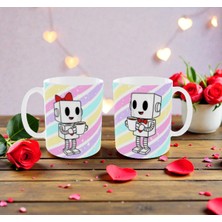 Alpşan Ticaret Sevgililer Günü Temalı Hediye Kupa Bardak Sevgiliye Hediye 2'li Set