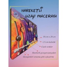 Özbience Hareketli Gezegenler Ahşap Eğitici ve Eğlenceli Uzay Oyunu