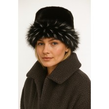 Verahed Rus Kalpak Şapka Kadın Kürk Peluş Kışlık Şapka, Yumuşak Dokulu, Sıcak Tutan Kalpak Model
