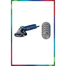 Bosch Gws 9-115 Professional Avuç Taşlama Makinesi + 5 Düz Metal Kesme Diskleri