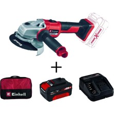 Axxio 125MM Kömürsüz Akülü Avuç Taşlama Seti, 4AH Starter Kit ve Bez Çanta