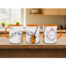 Alpşan Ticaret Isme Özel Gitar Baskılı Kupa Bardak Müzik Öğretmenine Hediye Kupa Bardak