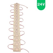 Powerr Led Aydınlatma 24 Volt 1.5 Watt Tek Lensli Günışığı 3030 LED Modül IP65 10 Adet Modül