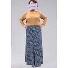 Minusa Design Parçalı Uzun Namaz Etek, Viskon Çıtır 8 Parça Uzun Kadın Etek