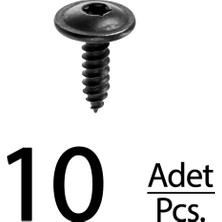 Alpha Auto Part Volkswagen Golf Passat Beetle Cabrio Torx (Tork) Için Davlumbaz Vida - 10 Adet