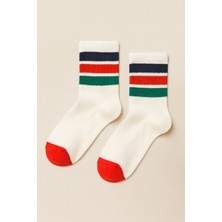 Çocuk Renkli Şeritli Basic Soket Çorap