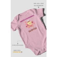 Morivo Kids Aileyi Uyandırma Servisi Baskılı Bebek Zıbını – Çıtçıtlı Body | %100 Pamuk Kısa Kol