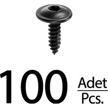 Alpha Auto Part Volkswagen Golf Passat Beetle Cabrio Torx (Tork) Için Davlumbaz Vida - 100 Adet