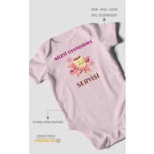 Morivo Kids Aileyi Uyandırma Servisi Baskılı Bebek Zıbını – Çıtçıtlı Body | %100 Pamuk Kısa Kol