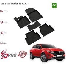 Tunax Oto Nissan Qashqai 2021 2022 2023 2024 2025 2026 2027 (Dizel & Benzin) 4-D Havuzlu Kauçuk Paspas Siyah