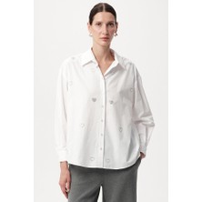 Allyco Taş İşlemeli Rahat Kesim Gömlek