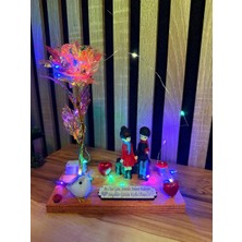 MYK Hediye ve Sanat Atölyesi Işıklı Sevgililer Günü Hediyesi Sonsuz Gül  3 Mod Renkli Işık  Sevgililer Günü Özel