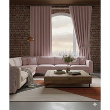 Perkoa Dekoratif Seyrek (1x2) Pile Fon Perde Tek Kanat – Bağcıklı Model, Kalın Dokulu Kumaş, Modern Ev Dekorasyonu Için Şık Seçim