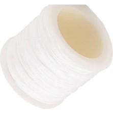 Nuvigo Paraşüt İpi, Bileklik-kolye Örgü İpi 1 Mm 50 Metre Beyaz