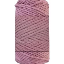 Nuvigo Pamuk Makrome 4 Mm İp  Gül Kurusu