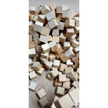 Özbience Renkli 3X3X3 cm Masif Ahşap Küp Bloklar, 24 Parça, Çocuklar Için Eğlenceli Set