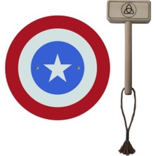Özbience Ahşap Oyuncak Silah Seti 2'li, Kaptan Amerika ve Thor Temalı Eğlence