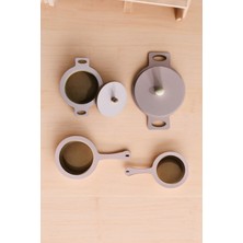 Özbience Pembe Ahşap Oyuncak Tava ve Tencere Seti, Çocuklar Için Eğlenceli ve Güvenli