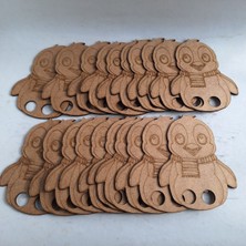 Özbience 20'li Penguen Parmak Kukla Ahşap Boyama ve Hobi Seti