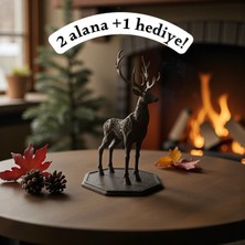 Eksen Atölyesi Sanatsal  Geyik Biblosu Dekoratif Obje