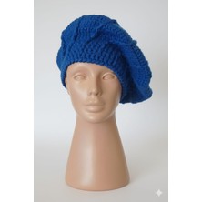 Linas Collection El Yapımı Kadın Ressam Model Örgülü Yumuşak Kışlık Bere