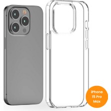 Teknoway iPhone 15 Promax Sararmaz Şeffaf Silikon Kılıf