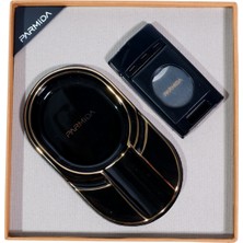 Parmida Çakmak Küllük Ikili Siyah Puro Seti