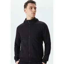 Lacoste Men's Full Zip Hoodie Sweatshirt Erkek Kapüşonlu Tam Fermuar Sweatshirt Siyah