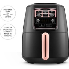 Özbience Çift Fonksiyonlu Konuşan Airfryer, Şık Rose Gold Tasarım