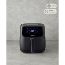 Özbience Genel Amaçlı Büyük Kapasiteli Dijital Air Fryer Siyah