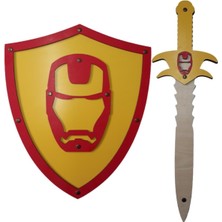 Özbience Ahşap Oyuncak Seti 2’li, Demir Adam Kalkanı ve Kılıcı, Çocuklar Için Eğlence