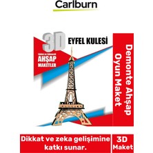 Özbience 3 Boyut Eğitici Boyanabilir Ahşap Çocuk Puzzle, Zeka Geliştirici Oyun