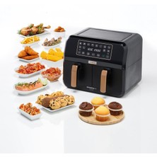 Özbience HFP70.000BK Dualaır Sıcak Hava Fritöz, Bakır Renkli, Sağlıklı Pişirme