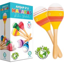 Özbience Renkli Ahşap Marakas Çift Seti, Ritmi Yakala, Eğlence ve Müzik Keyfi