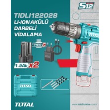 Total Tıdlı122028 Lı-Ion Akülü Darbeli Matkap