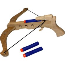 Özbience Ahşap Köpük Mermi Atan Tetikli Tabanca Seti, Çocuklar Için Eğlence Hediye