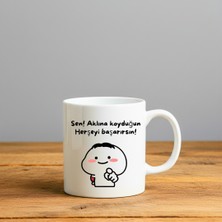 Finka Dekor Sen Herşeyi Başarırsın Baskılı-Hediyelik Seramik Kupa Bardak