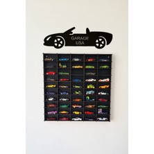 Özbience 50'li Akçaağaç ve Ceviz Renkli Oyuncak Araba Rafı